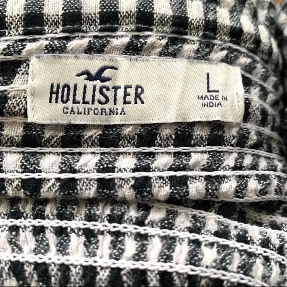 ✨ hollister black gingham tie-front mini dress✨